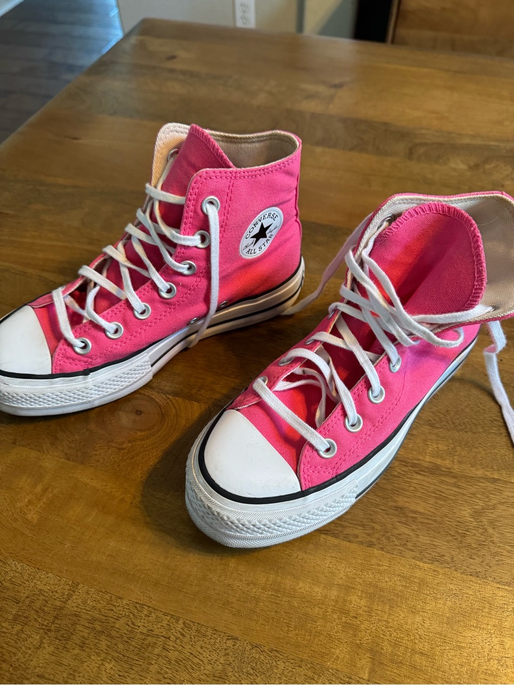 Converse High Top Sneakers in Vibrant Pink